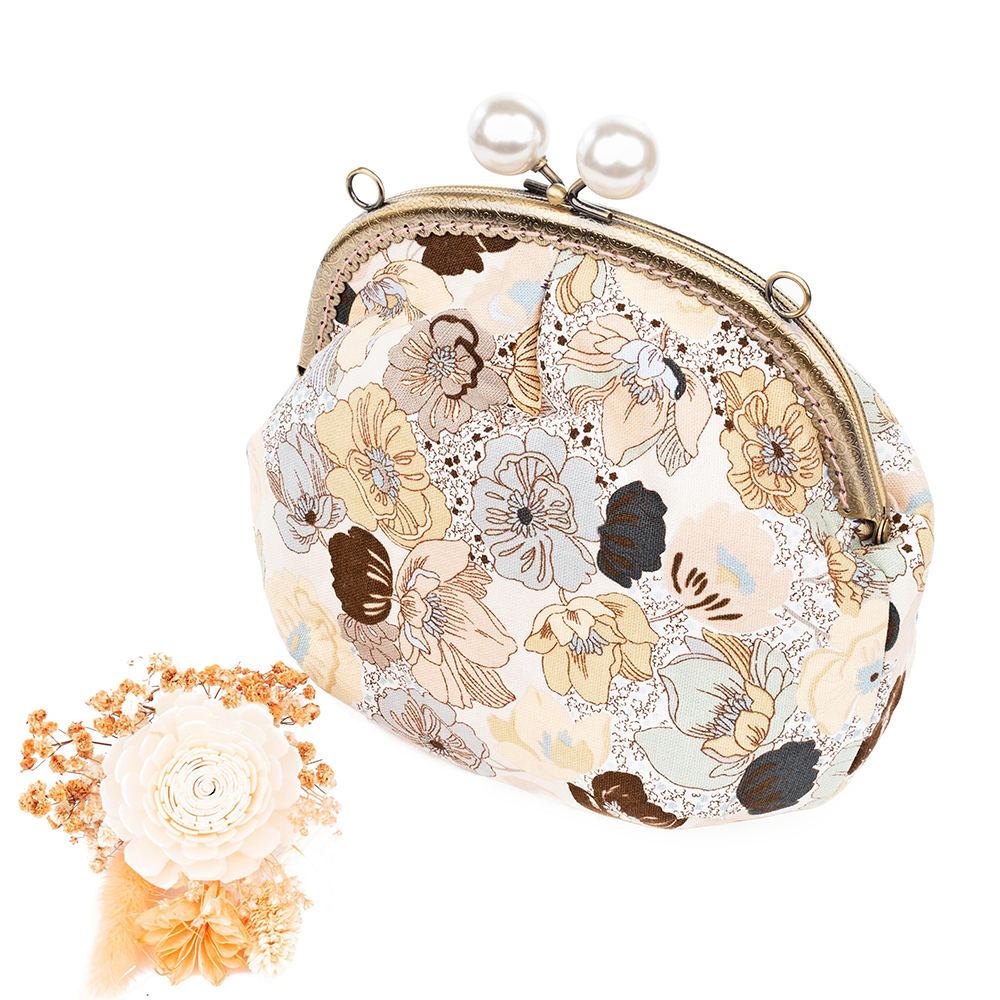 16.5公分半圓大珍珠頭口金【買就贈紙型】