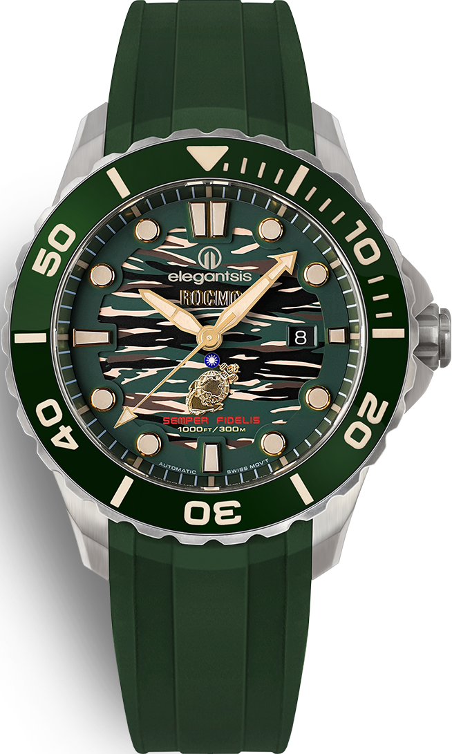 萬年鐘錶 - elegantsis 愛樂時 海軍陸戰隊2.0   ELJX65AS-ROCMC   錶徑44MM