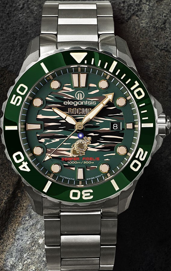 萬年鐘錶 - elegantsis 愛樂時 海軍陸戰隊2.0   ELJX65AS-ROCMC   錶徑44MM