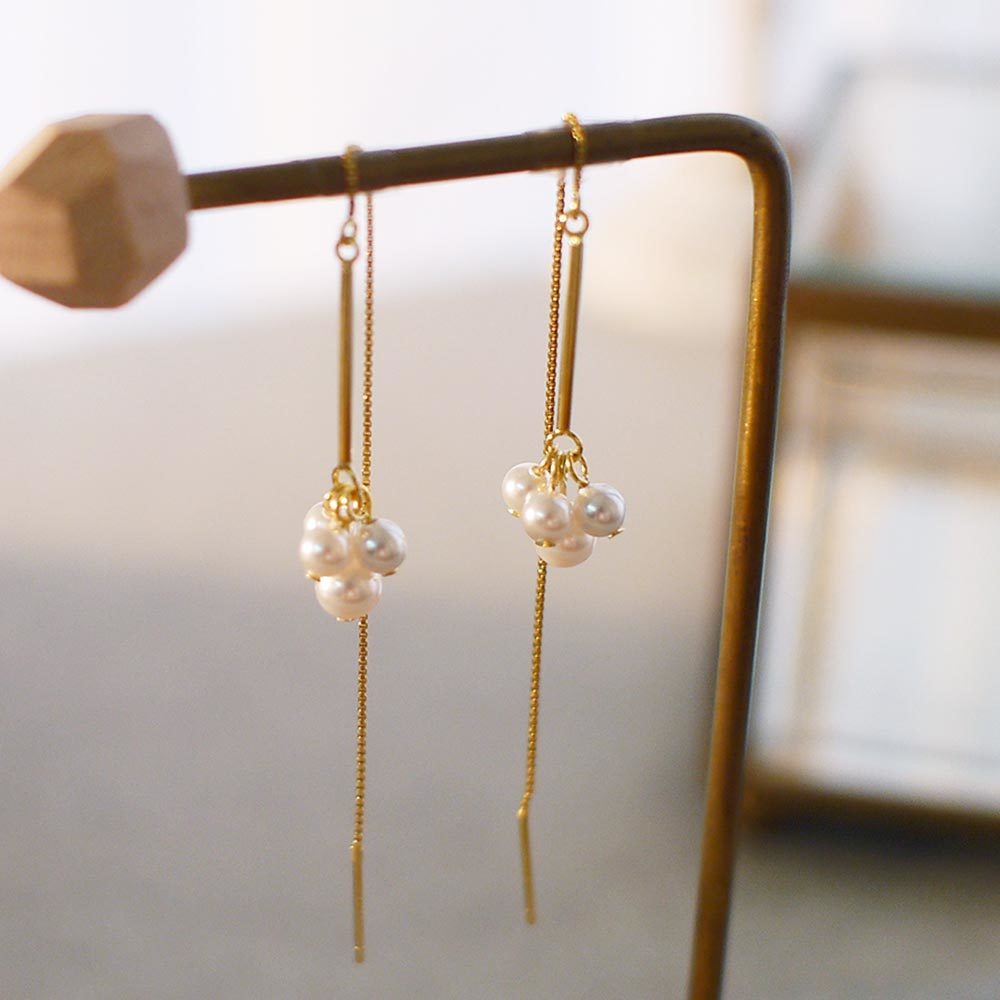 淑女早餐會純銀耳線式耳環/SE545