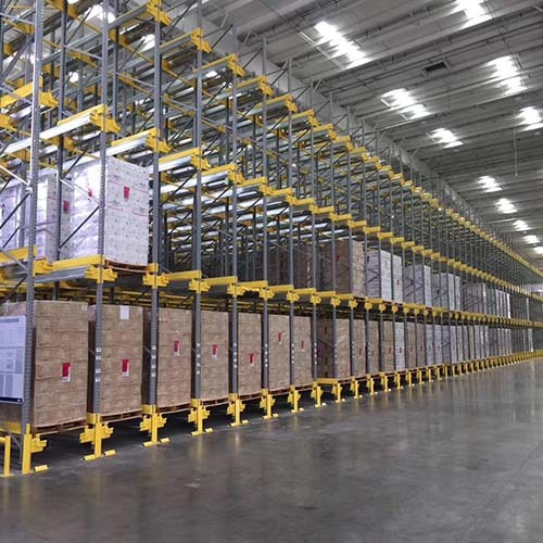 倉儲設備 : 穿梭式棧板物料架(重量型棧板鋼架)