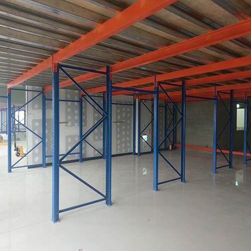 倉儲設備 : 積層式棧板物料架(重量型棧板鋼架-槽鐵式閣樓)