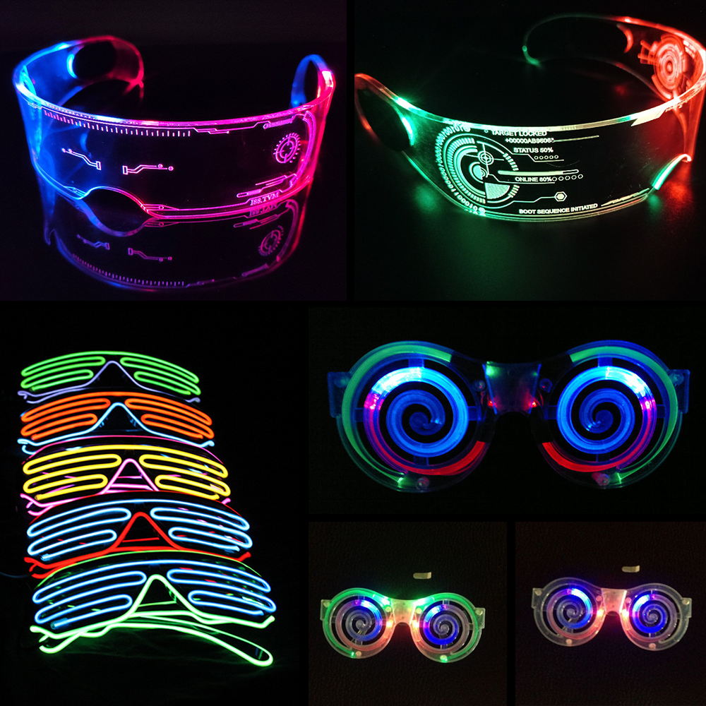 多款LED迷幻派對墨鏡 / 賽博龐克護目鏡
