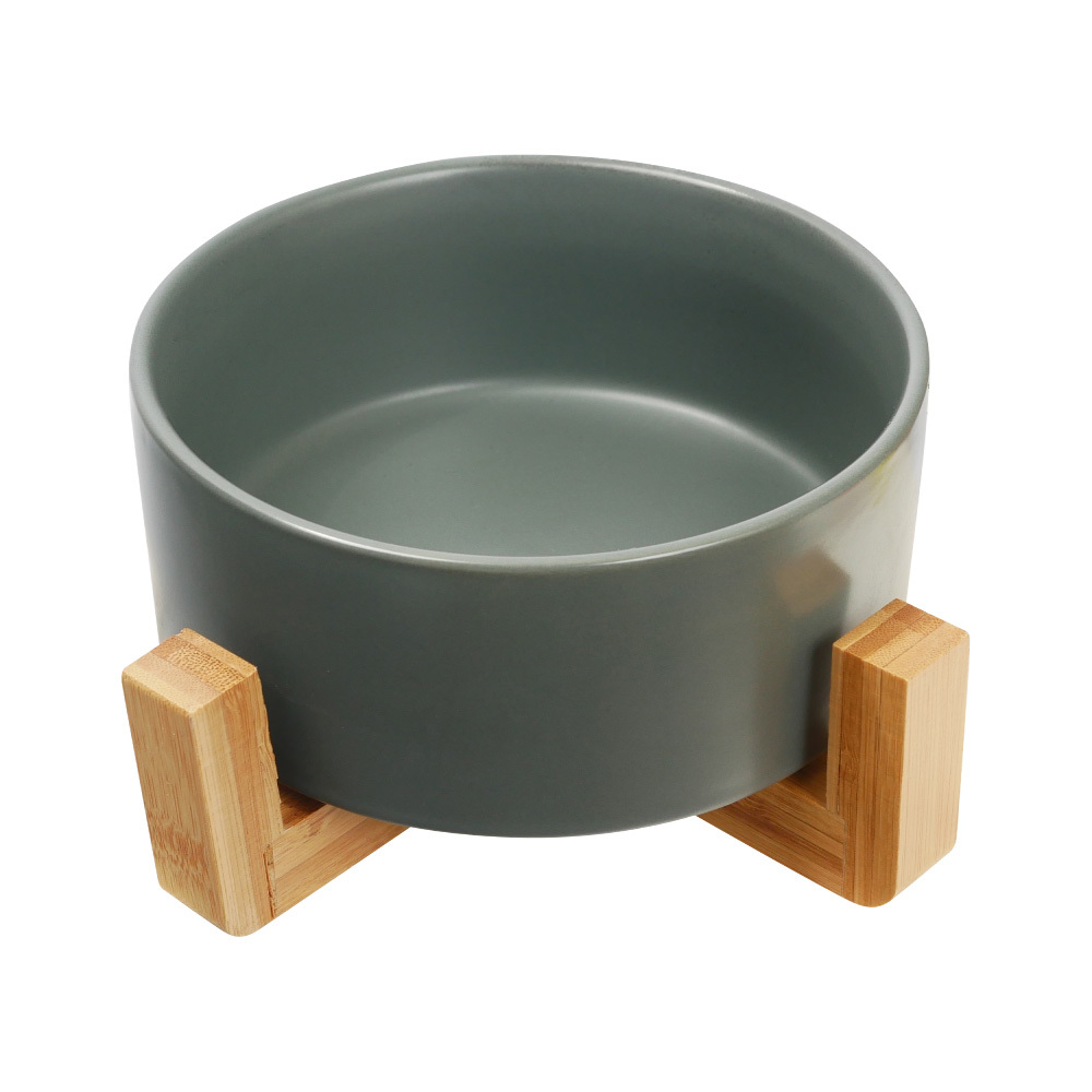 日式寵物碗貓狗碗 - 灰
