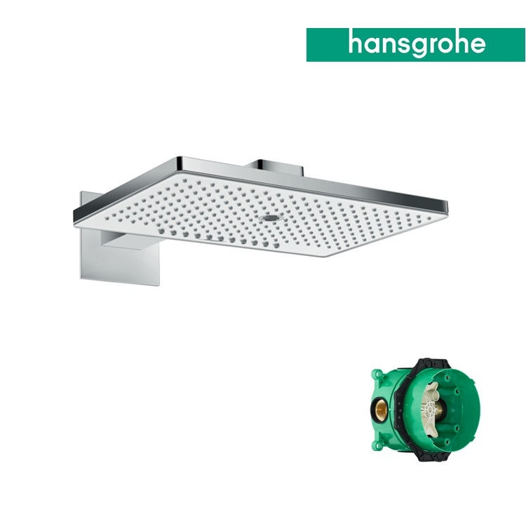 hansgrohe Rainmaker Select 24007, -400 + 01800, -180 460 3jets overhead shower with shower arm