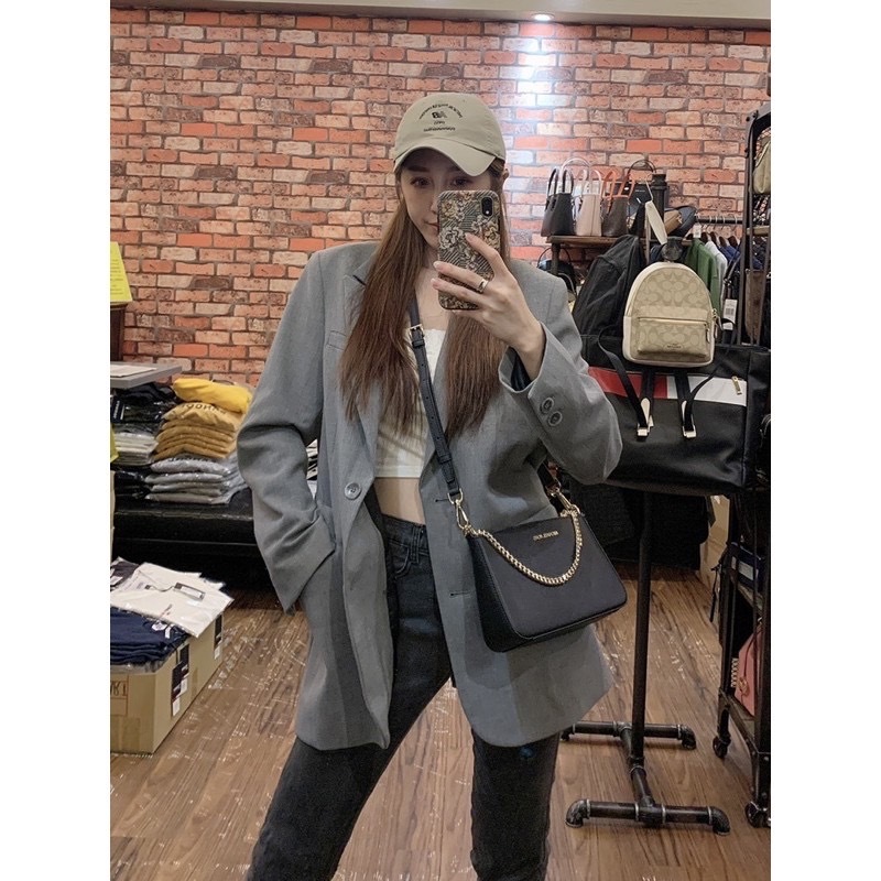 Michael Kors MK 防刮皮革 兩用包 麻將包 鏈包