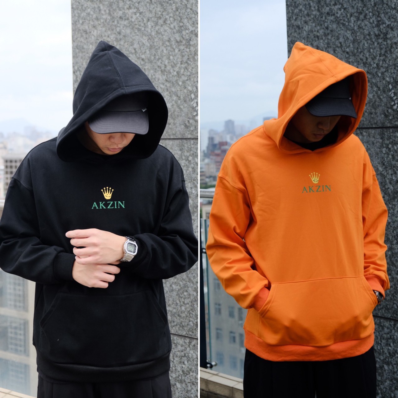 [現貨] AKZIN 笑臉皇冠Logo帽T