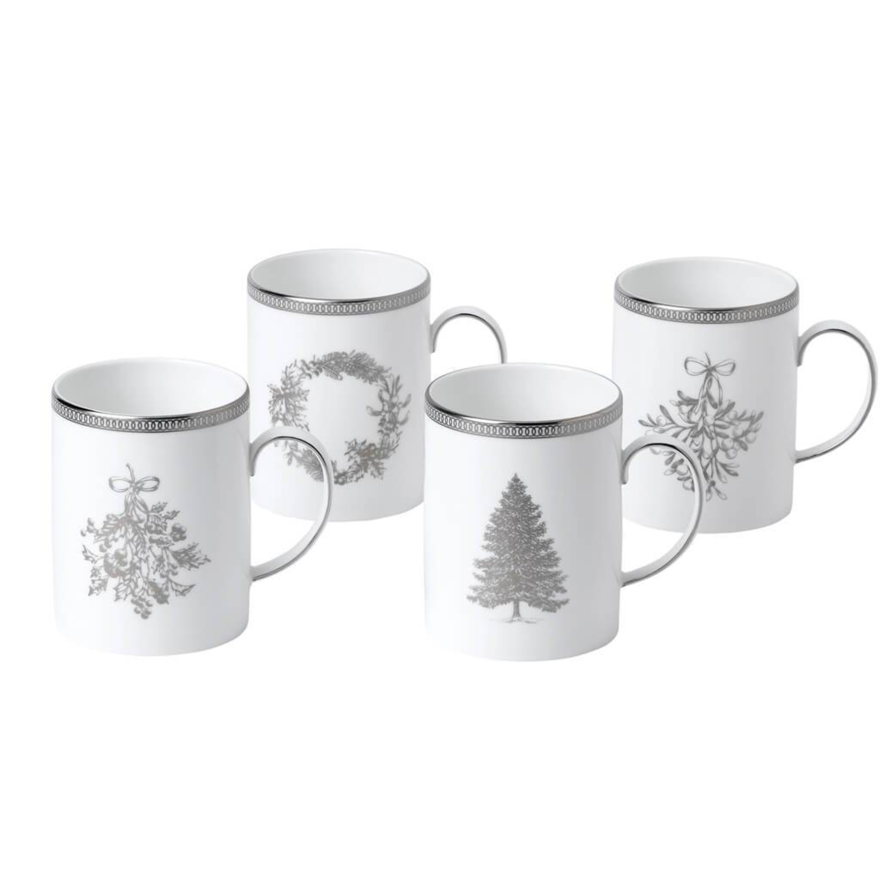 Wedgwood 冬日白色馬克杯 (Set Of 4)