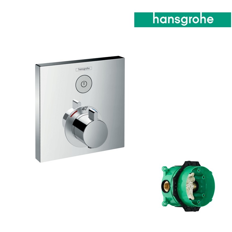hansgrohe ShowerSelect 15762, -000 + 01800, -180 Concealed thermostat mixer for 1 function
