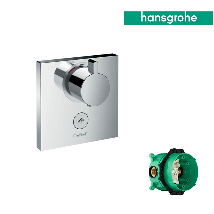 hansgrohe ShowerSelect 15761, -000 + 01800, -180 Concealed thermostat mixer highflow for 1 function
