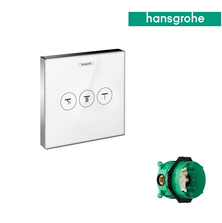 hansgrohe ShowerSelect 15736, -400 + 01800, -180 Concealed valve for 3 functions