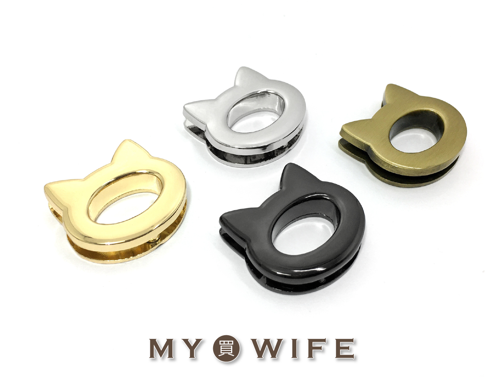 30x25mm合金小貓轉鎖扣_4色【YR-2011121】