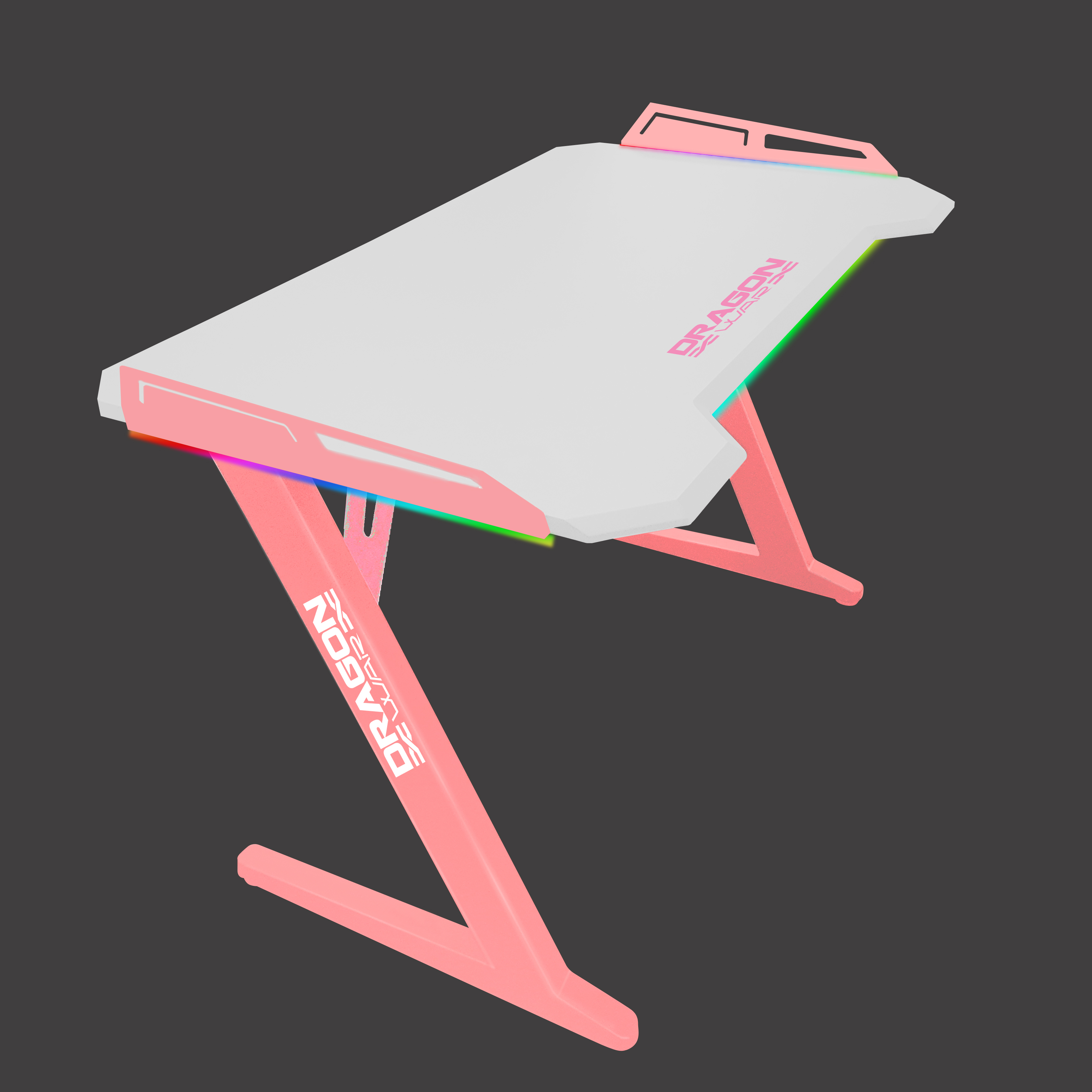 Dragon War - (現貨) GT-006-V4 RGB燈效 + 內置無線充電 + 3port USB Hubs電競枱 電腦桌 電腦檯