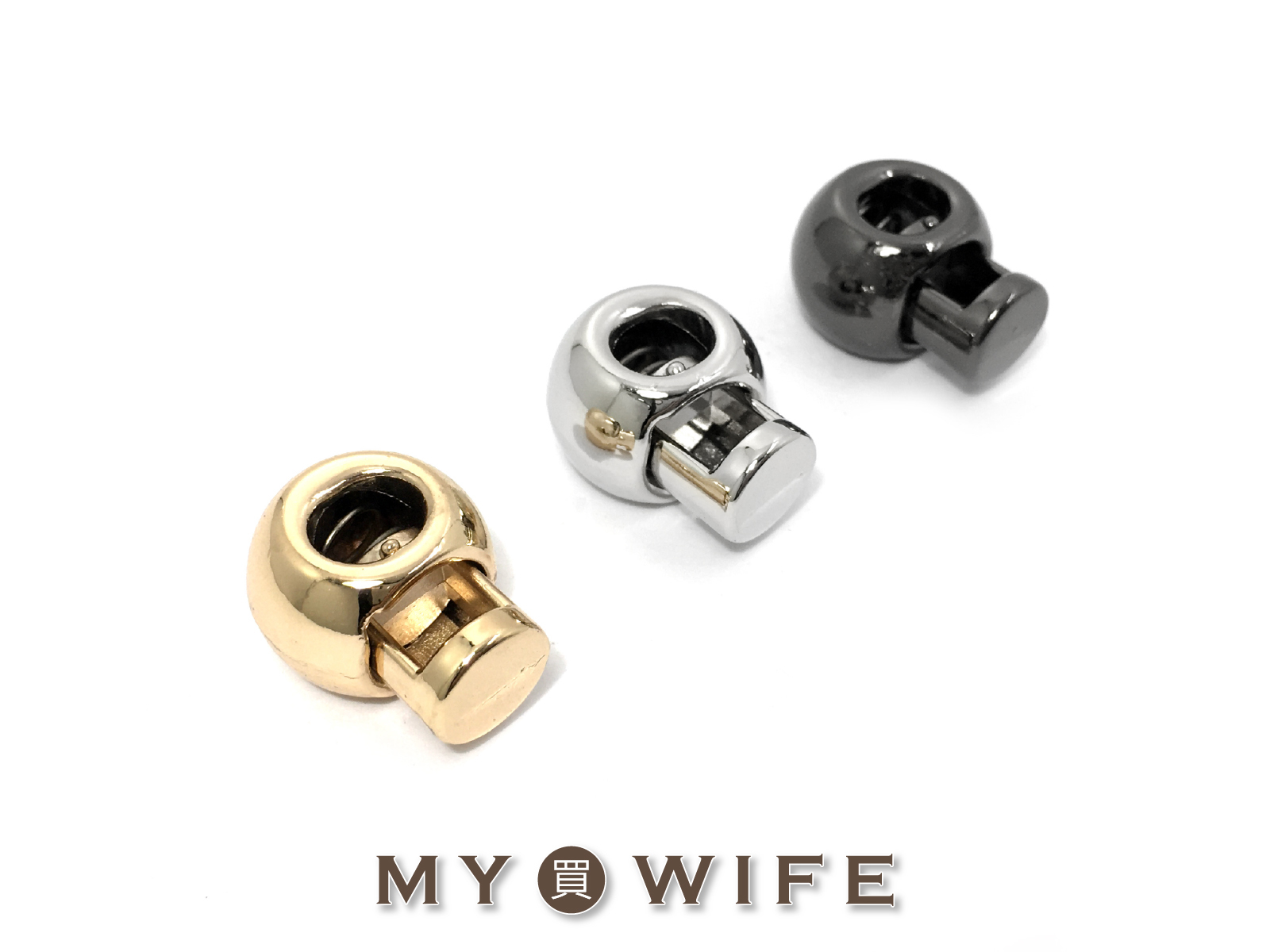 合金圓形單孔繩釦_繩索釦_3色【YR-20111604】