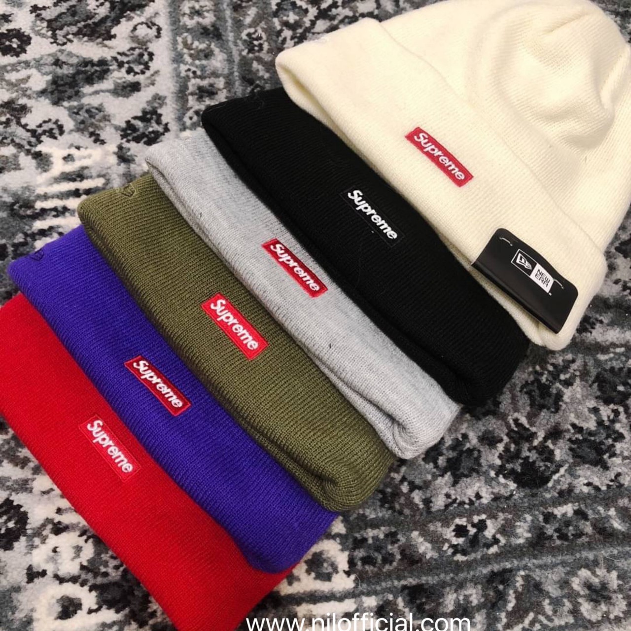 現貨supreme X New Era 法國限定款box Logo 毛帽