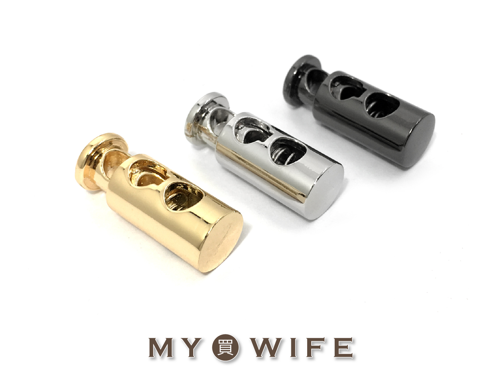 合金雙孔繩釦(大)_繩索釦_3色【YR-20111603】