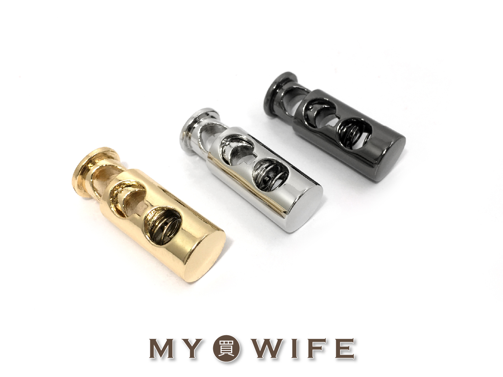 合金雙孔繩釦(小)_繩索釦_3色【YR-20111602】