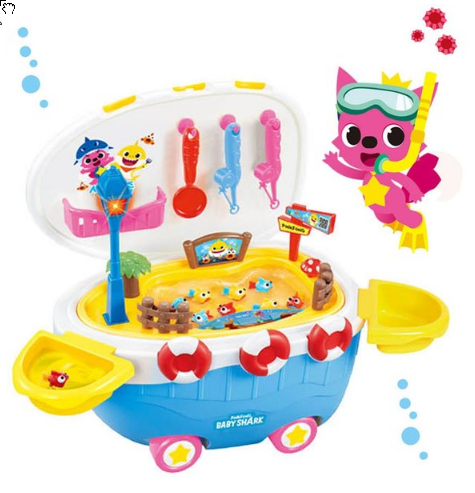 Pinkfong Baby Shark 音樂釣魚船/滑步車