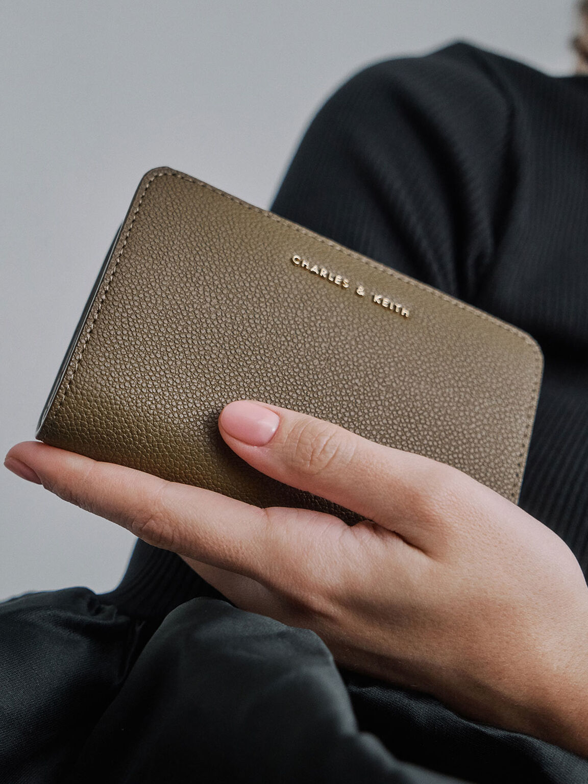 Charles & Keith Classic Zip-Around Wallet