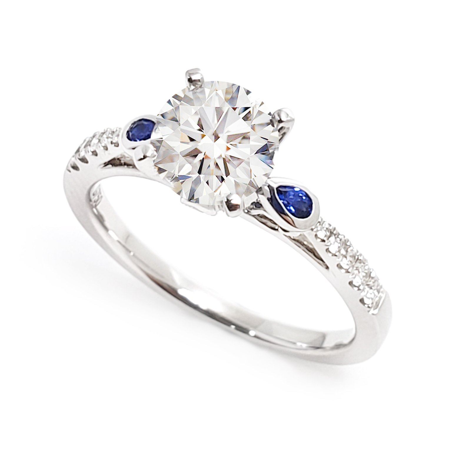 18k白金天然鑽石戒指托 (RS22HA1359A)