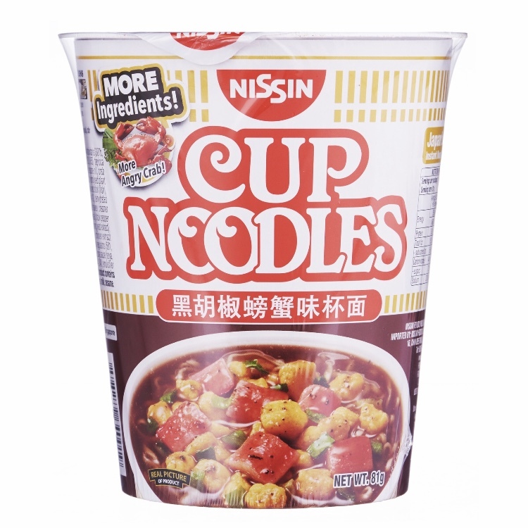 日清合味道 黑胡椒螃蟹味杯麵