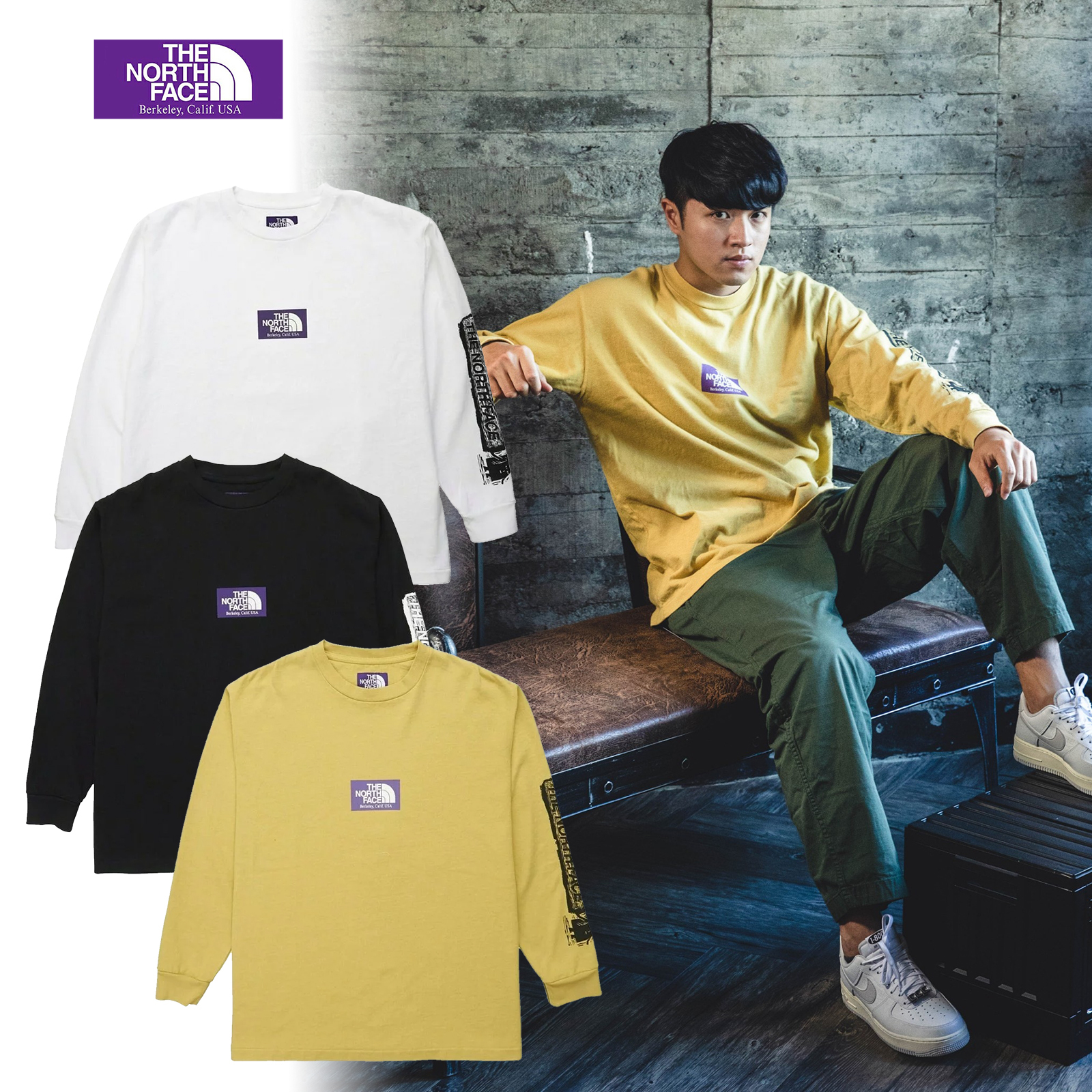 **特價商品售出不退換**THE NORTH FACE PURPLE LABEL L/S Long Sleeve 紫標 重磅 長袖 長T【NT3955N】