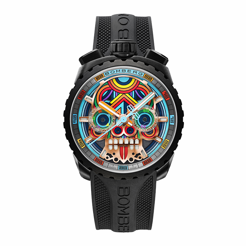 BOLT-68 系列 金色瑪雅骷髏計時碼錶