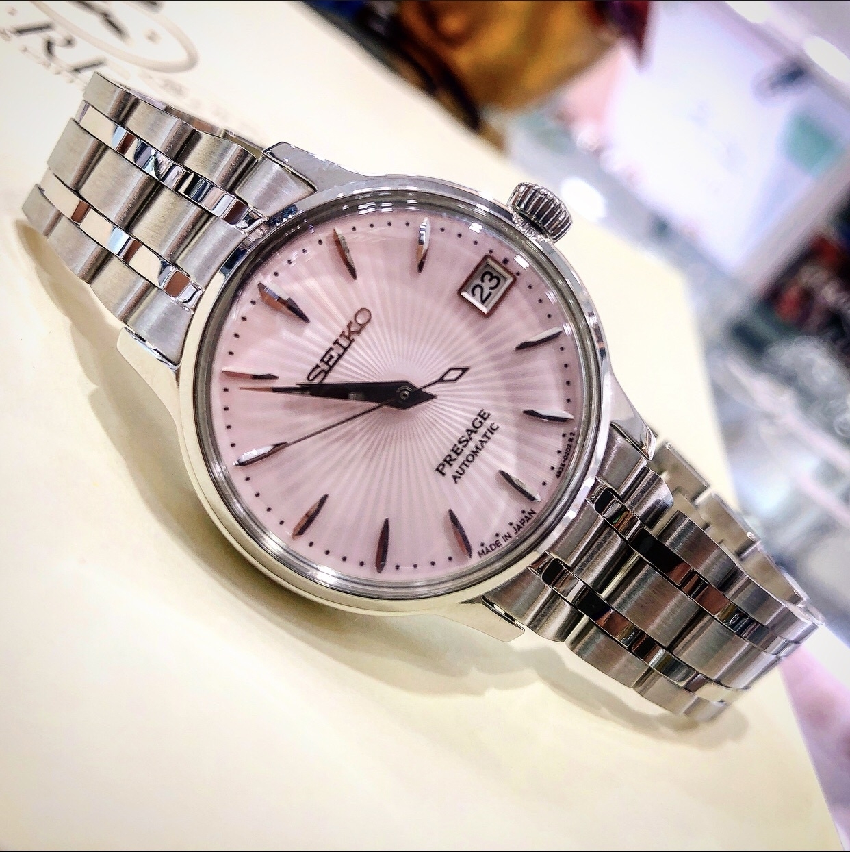 【SEIKO 精工】PRESAGE 調酒師經典機械女錶  4R35-02T0Q  33.8mm 現代鐘錶