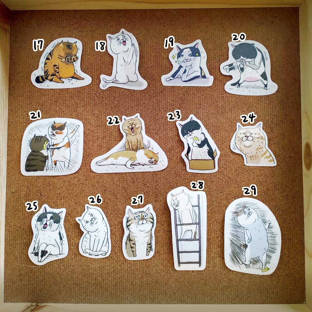 【ehcat貓室友】貓似顏防水透明貼紙