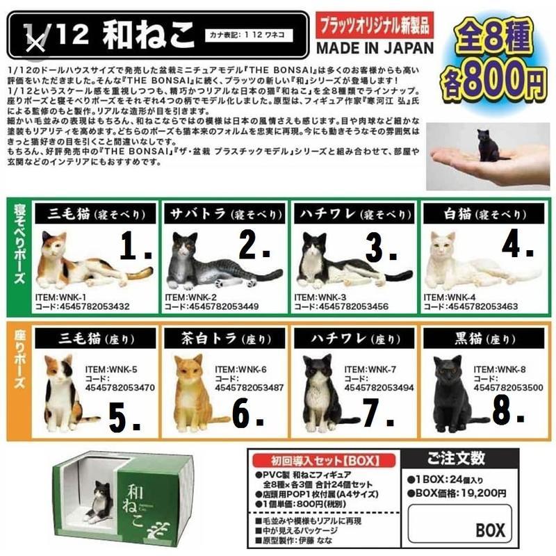 Platz 代理版 盒玩 1/12 日本貓 和貓 初回導入SET