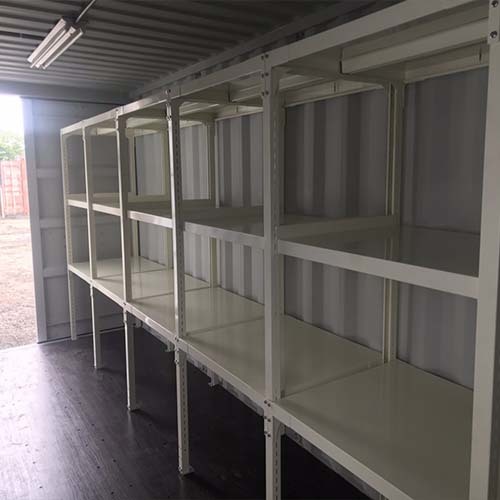 倉儲設備 : 中量型倉儲物料架(底層拉高)