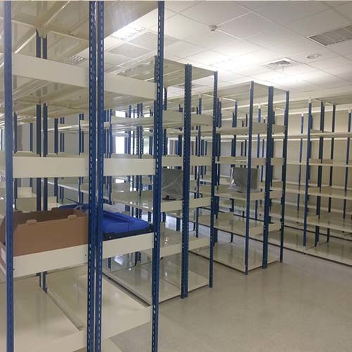 倉儲設備 : 輕量型倉儲物料架(藍白配色)
