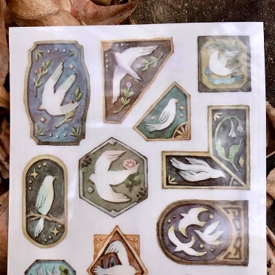 畫中的飛鳥 轉印貼紙 | OURS 森林好朋友