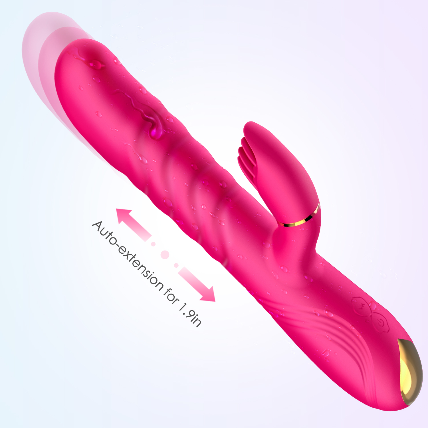 EROCOME 《Pavo 孔雀座》三頭可替換伸縮抽插舔動棒 (桃紅色)