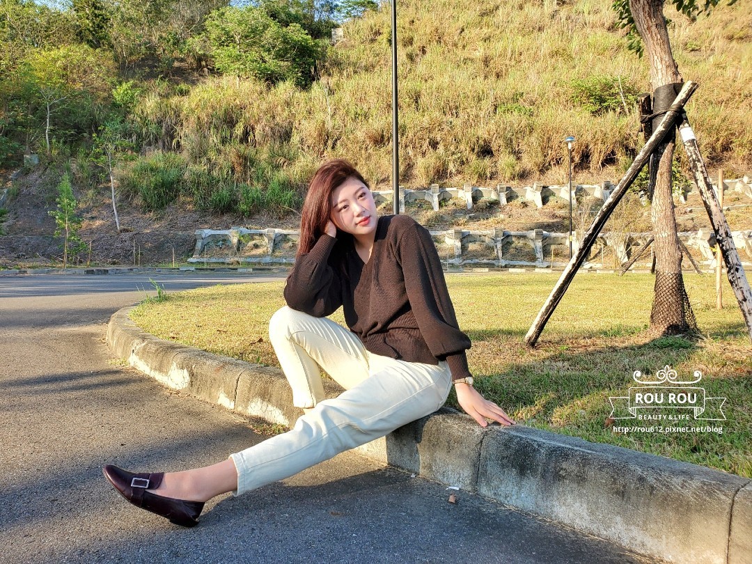 部落客穿搭推薦公主袖針織衫