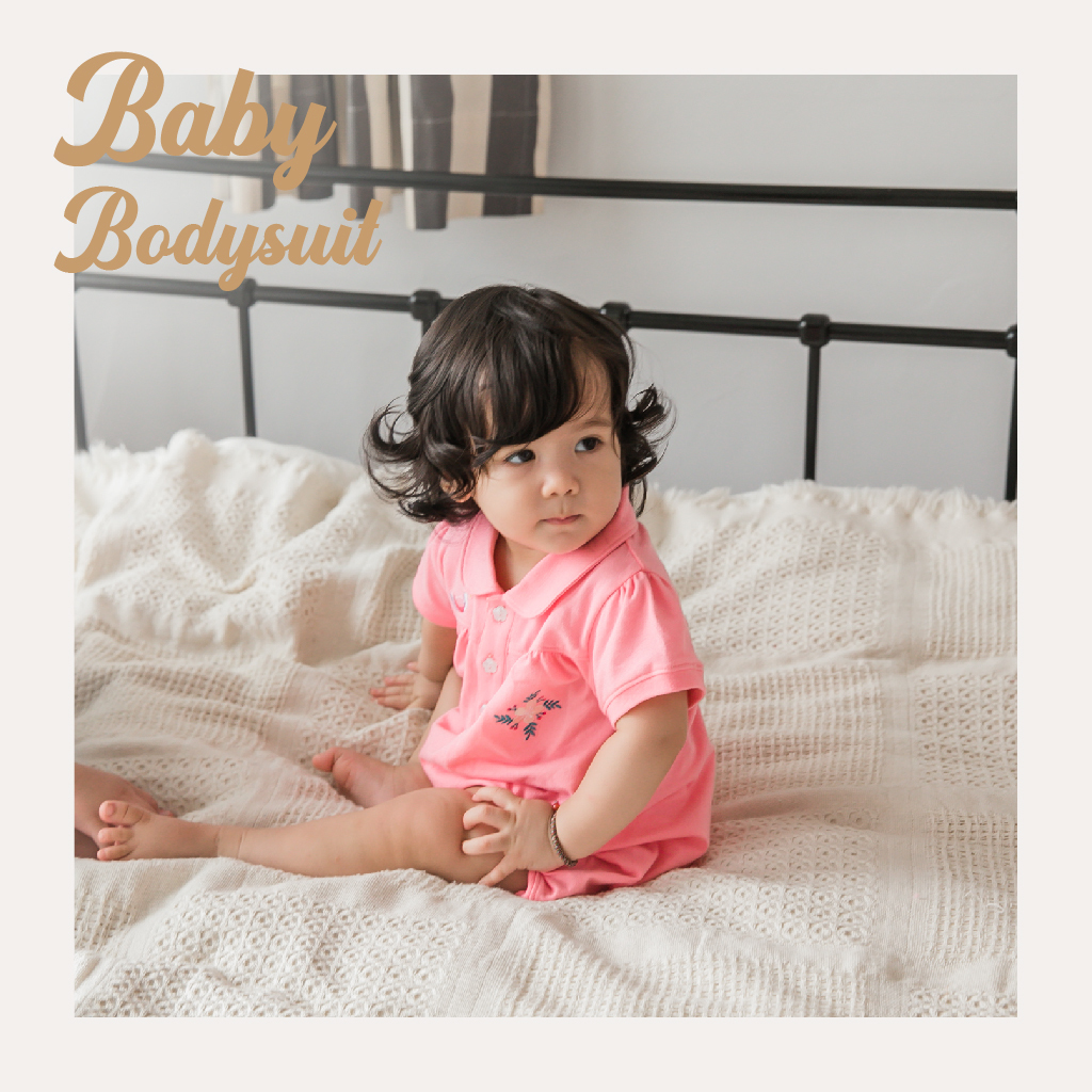 【Limitmax米樂親子】 精梳棉小花造型連身兔裝 -可愛粉