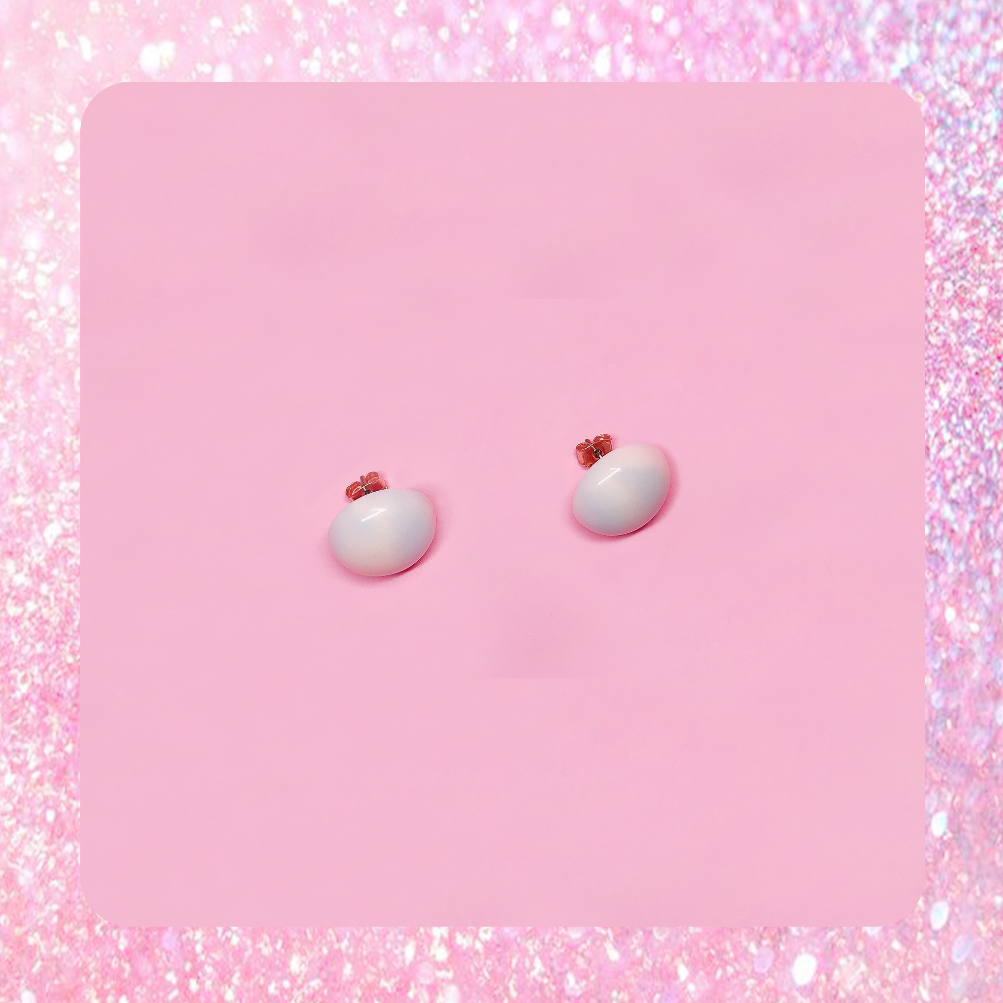 ♡ ここ這裡 ♡ 正韓渲染粉嫩曼陀珠耳針耳環