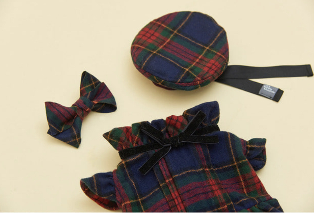 學院格紋貝雷帽-It’s sunny outside