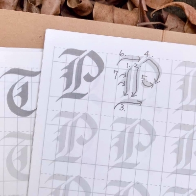 Gothic 古典哥德體字帖｜筆尖溫度 臺灣