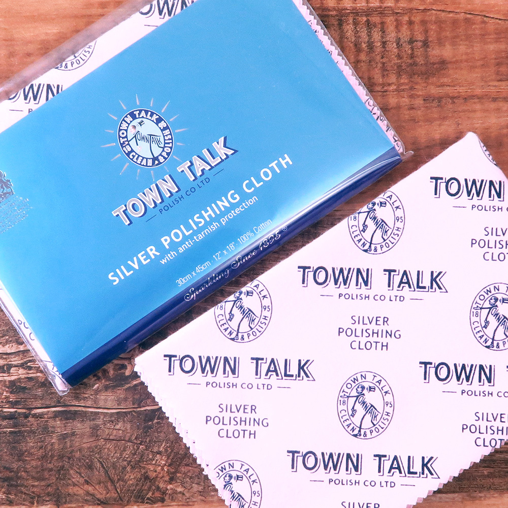 Town Talk 銀器拭亮布 大款 擦銀布/拭銀布 銀飾日常保養必備 英國皇家認證
