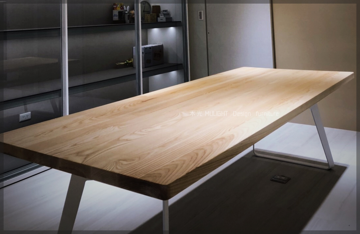 Bianca-北歐造型扁腳實木桌