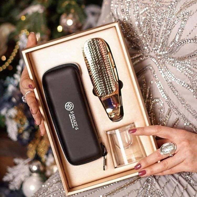 S HEART S ,黃金梳,梳子,頭皮按摩,頭皮按摩梳,髮型,護髮,蓬蓬髮,按摩梳,短髮,長髮,燙髮,髮型神器,GHD,dyson,吹風機