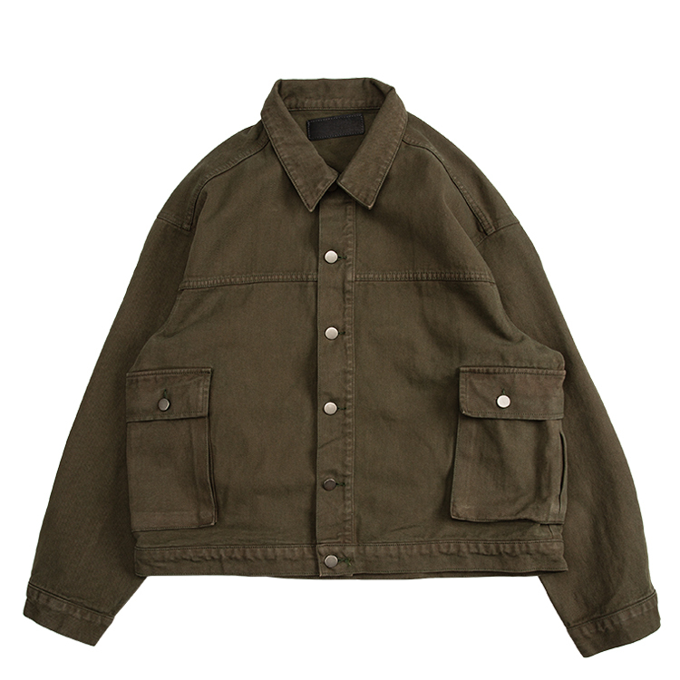 超重磅 牛仔外套 側邊立體大口袋 - A201382