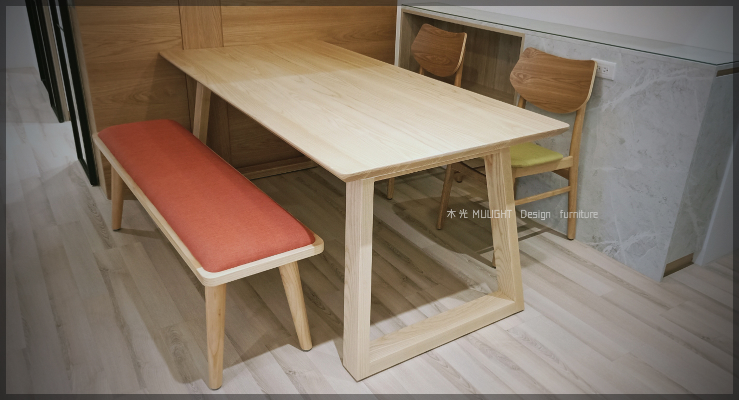 Grace-北歐斜腳全實木桌(可訂製)