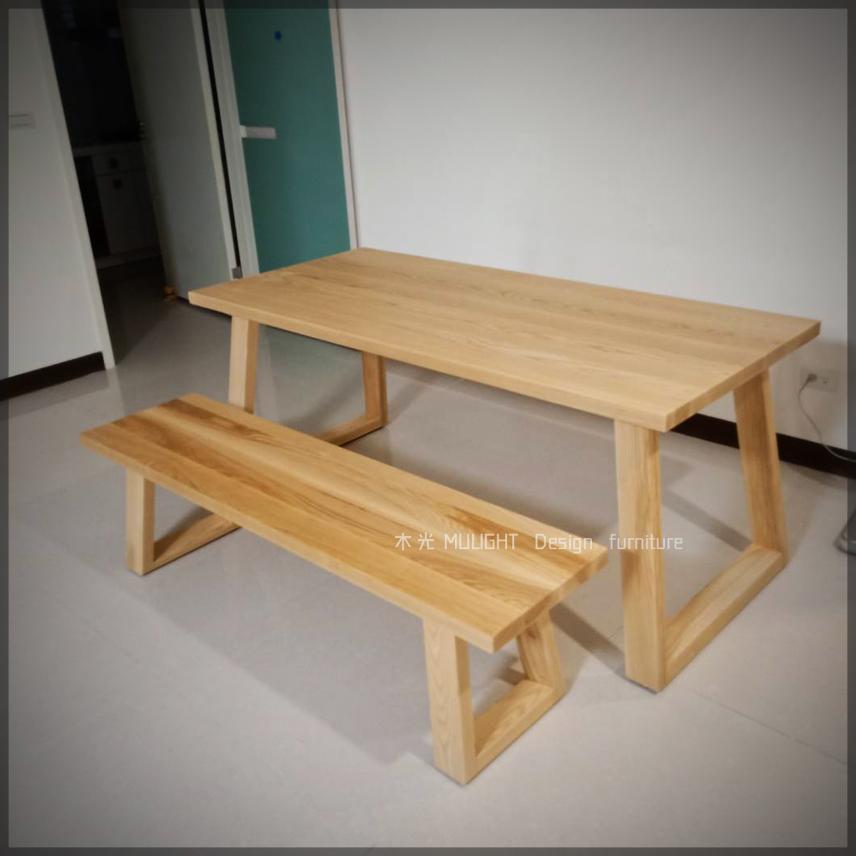 Grace-北歐斜腳全實木桌(可訂製)