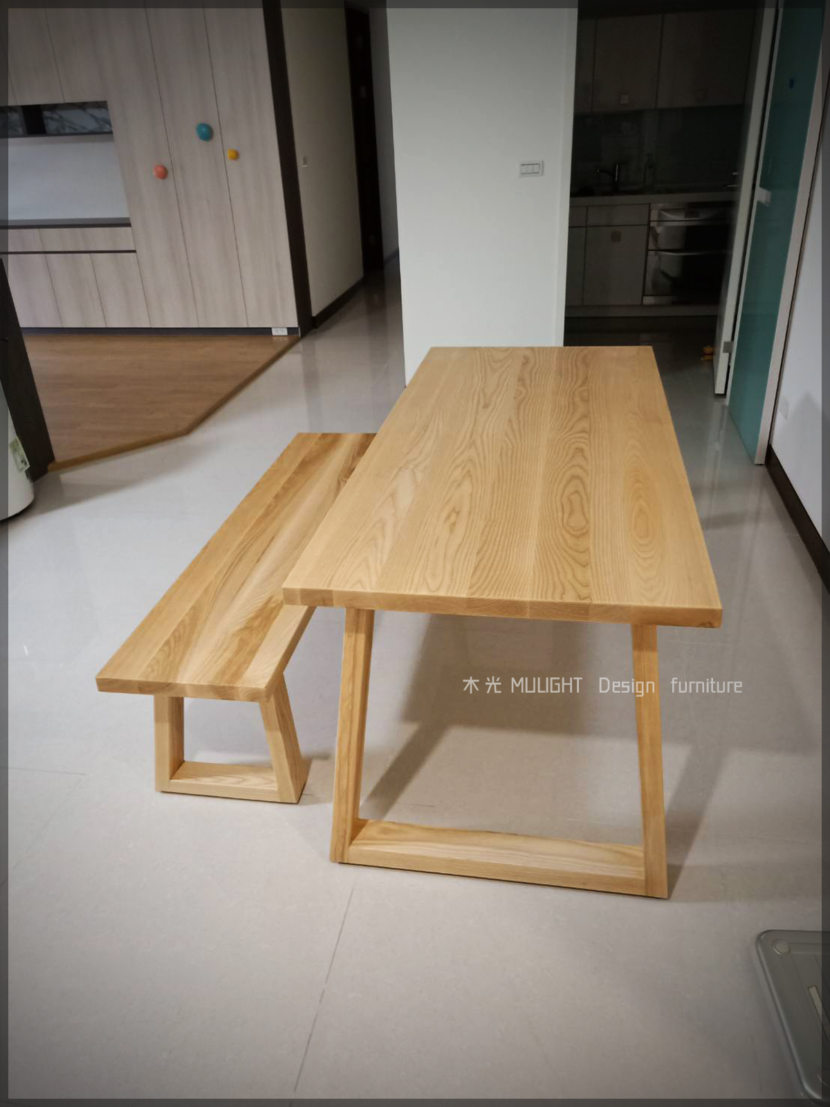 Grace-北歐斜腳全實木桌(可訂製)