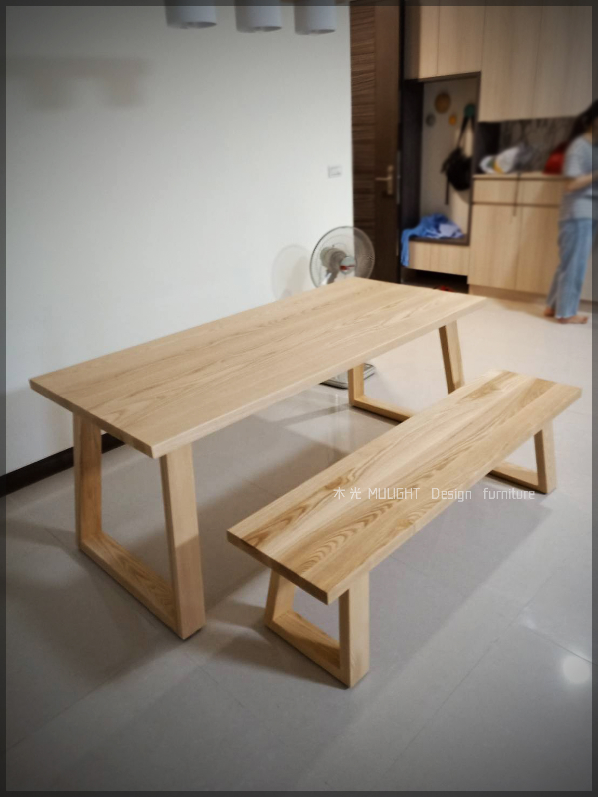 Grace-北歐斜腳全實木桌(可訂製)