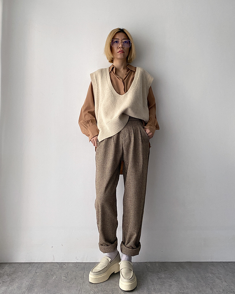 MFV-1671 V領針織背心 ᴀʟᴍᴏɴᴅ