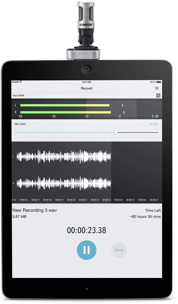 最安値に挑戦 SHURE iPhone iPad用マイク MV88 24bit 48kHz aob.adv.br
