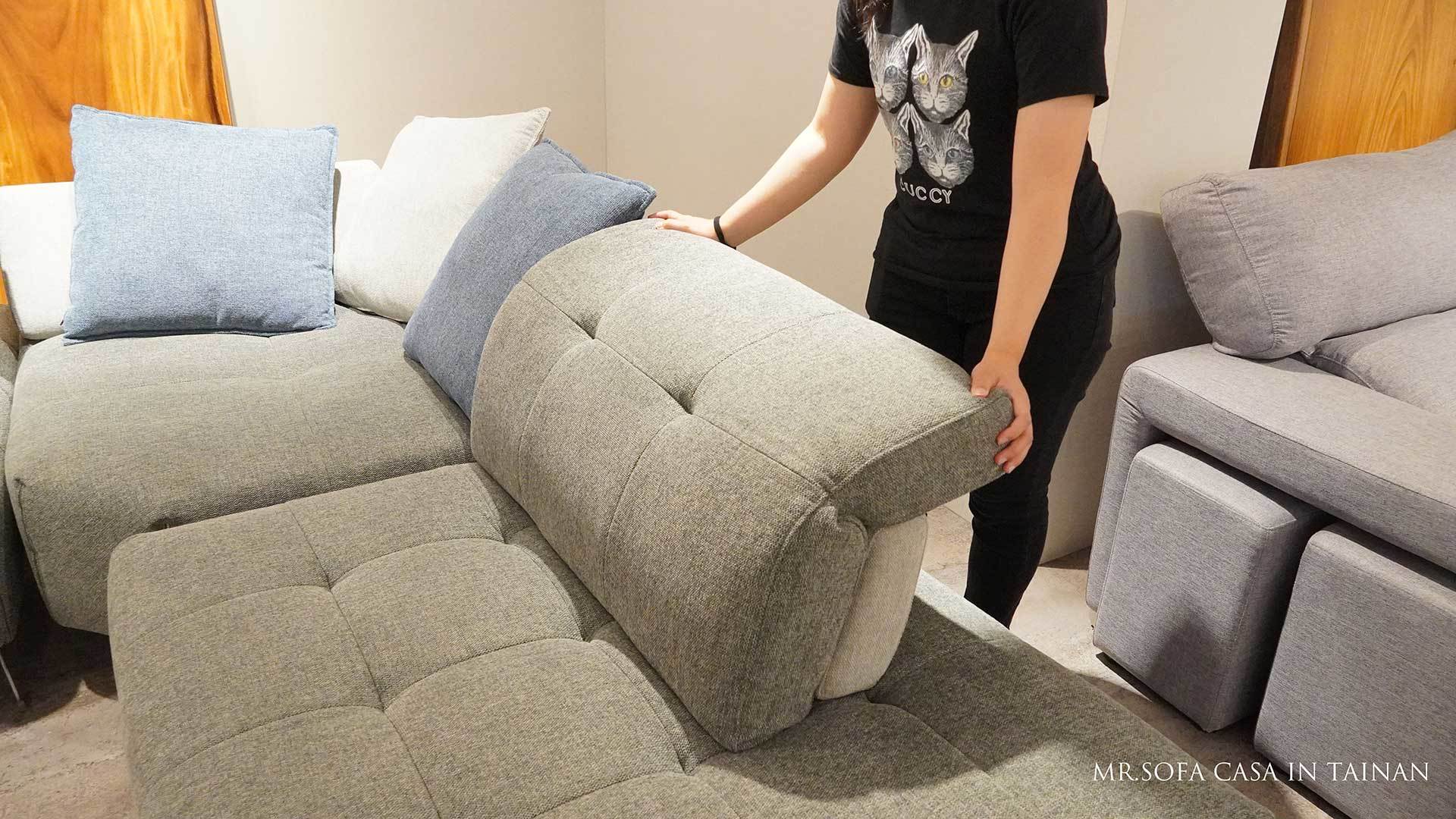 多段位去調整椅背的彎度